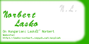 norbert lasko business card